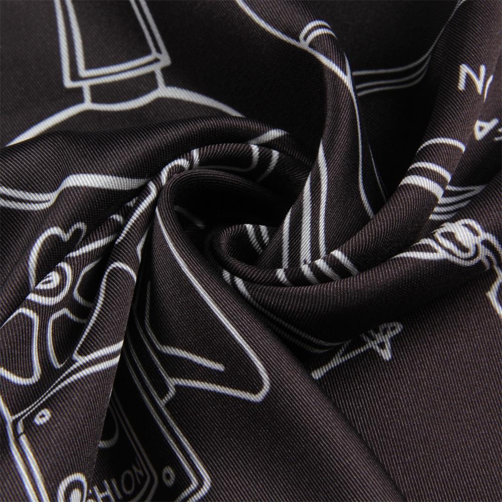 Silk Scarf Women Fashion Printed Square Scarves Head Echarpes Silk Foulards Femme Wraps Beach Shawls Bandana Lady Hijabs 90CM