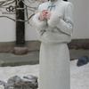 Winter Ein Set aus leichtem Luxus-Oberteil mit hohem Bund und Halbkörperrock für Damen, zweiteiliger Anzug für Damen