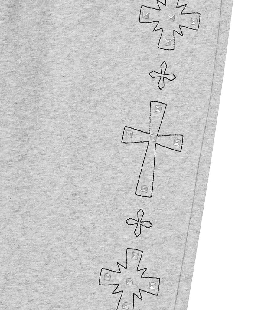 MAHAGRID Cross Stud Sweatpant Gray(Mg2Gsmpa09A)