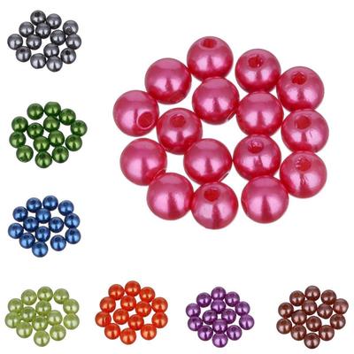 200PCS 6MM Bright Candy Color Acrylic Pears Spacer Loose Beads Jewelry Making