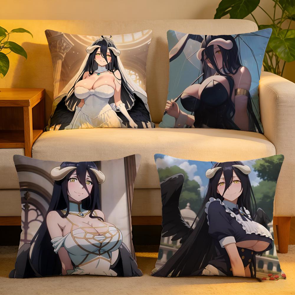 Cushion Cover Linen SkinFriendly Soft Decorative Case for Sofa Home Decor Hot Anime AAlbedo Pillow cover