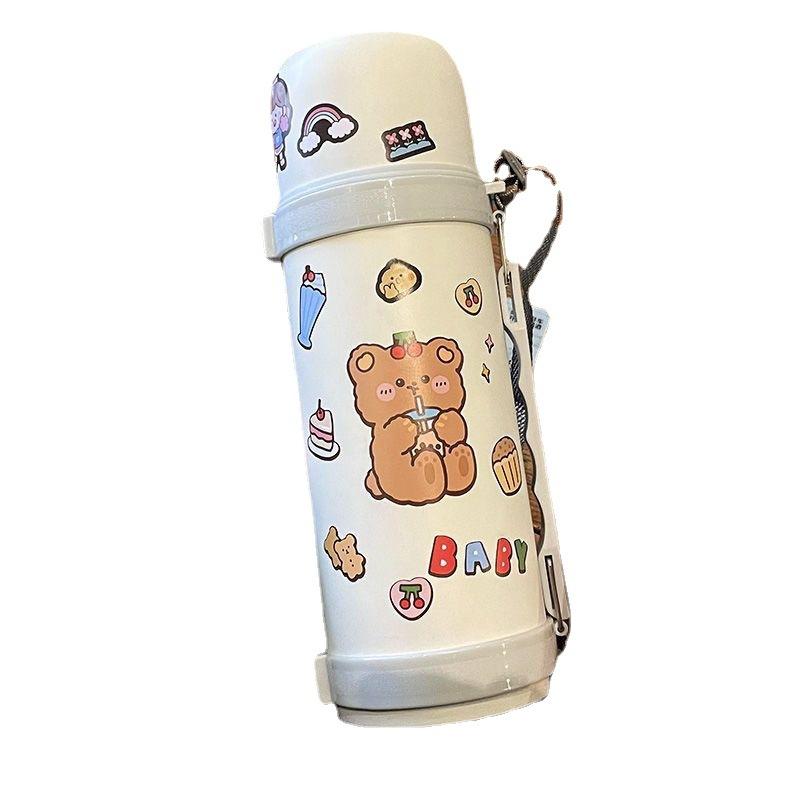 Thermos Cup Large Capacity Kettle High Appearance Level Stainless Steel Cup Cute Male and Female Students with Cover New Water Cup