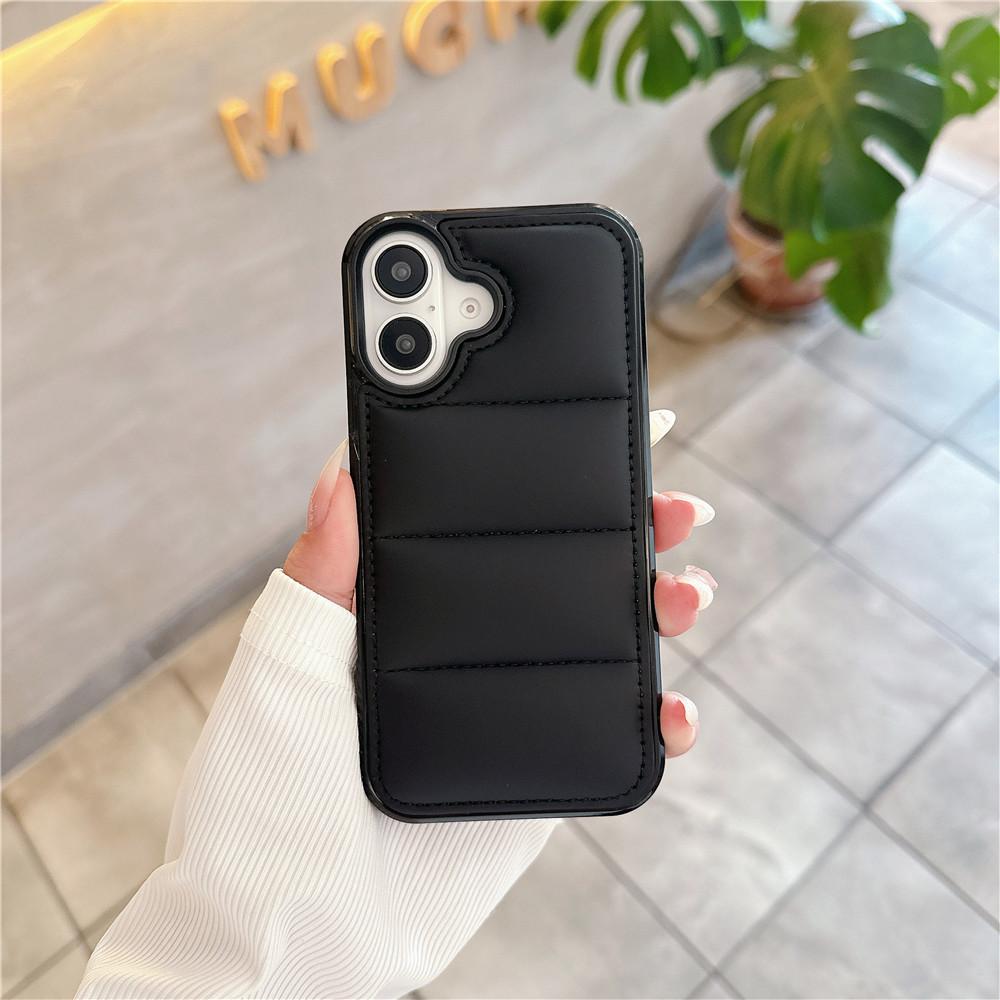 

Liquid Down Jacket Airbag Bumper Case For iPhone 16 15 14 Plus 13 12 Mini 11 Pro Max X XR XS Max Puffer Candy Color Hard Cover For iPhone 12 Mini