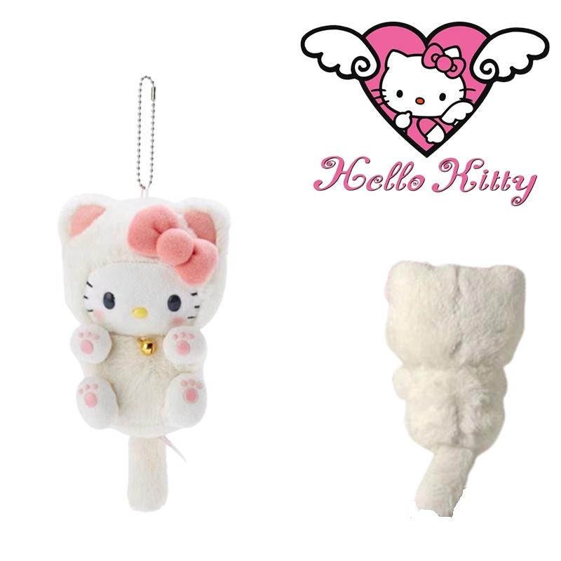 Cute Hellokitty Plush Doll Keychain Bag Charm For Girls