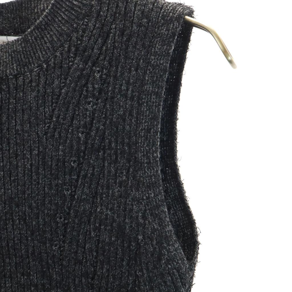 Unused MAISON SPECIAL No Sleeve Short Length Sweater F Gray Knit Women Used
