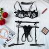 Lace Sexy Lingerie Transparent  Porno Lace Erotic Underwear Sexy Bra Set And Garter Lingerie Sexy  Erotic Sleepwear