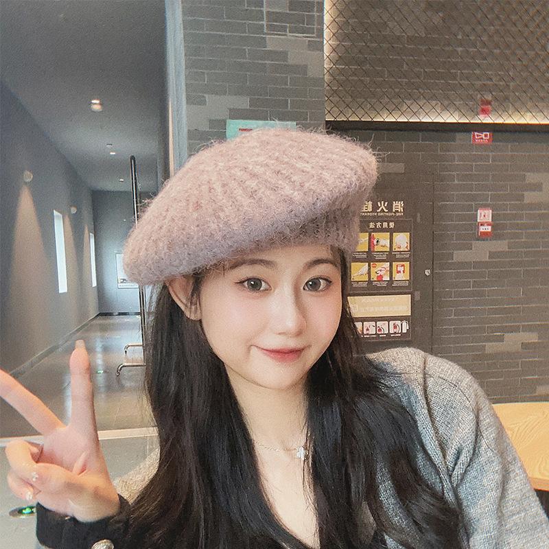 Beret autumn and winter face little girl painter hat versatile classic British retro newsboy hat
