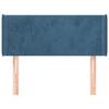 VidaXL Tête de lit avec oreilles Bleu foncé 93x16x78-88 cm Velours3118528
