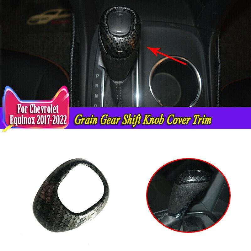 For Chevrolet Equinox 2018-2023 Car Carbon ABS Grain Gear Shift Knob Cover Trim