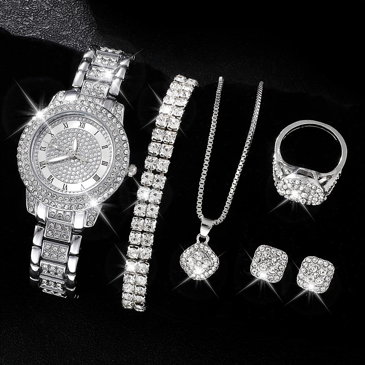 Diamond-Encrusted Roman Women S Quartz Watch Women S Watch Bracelet Cornucopia