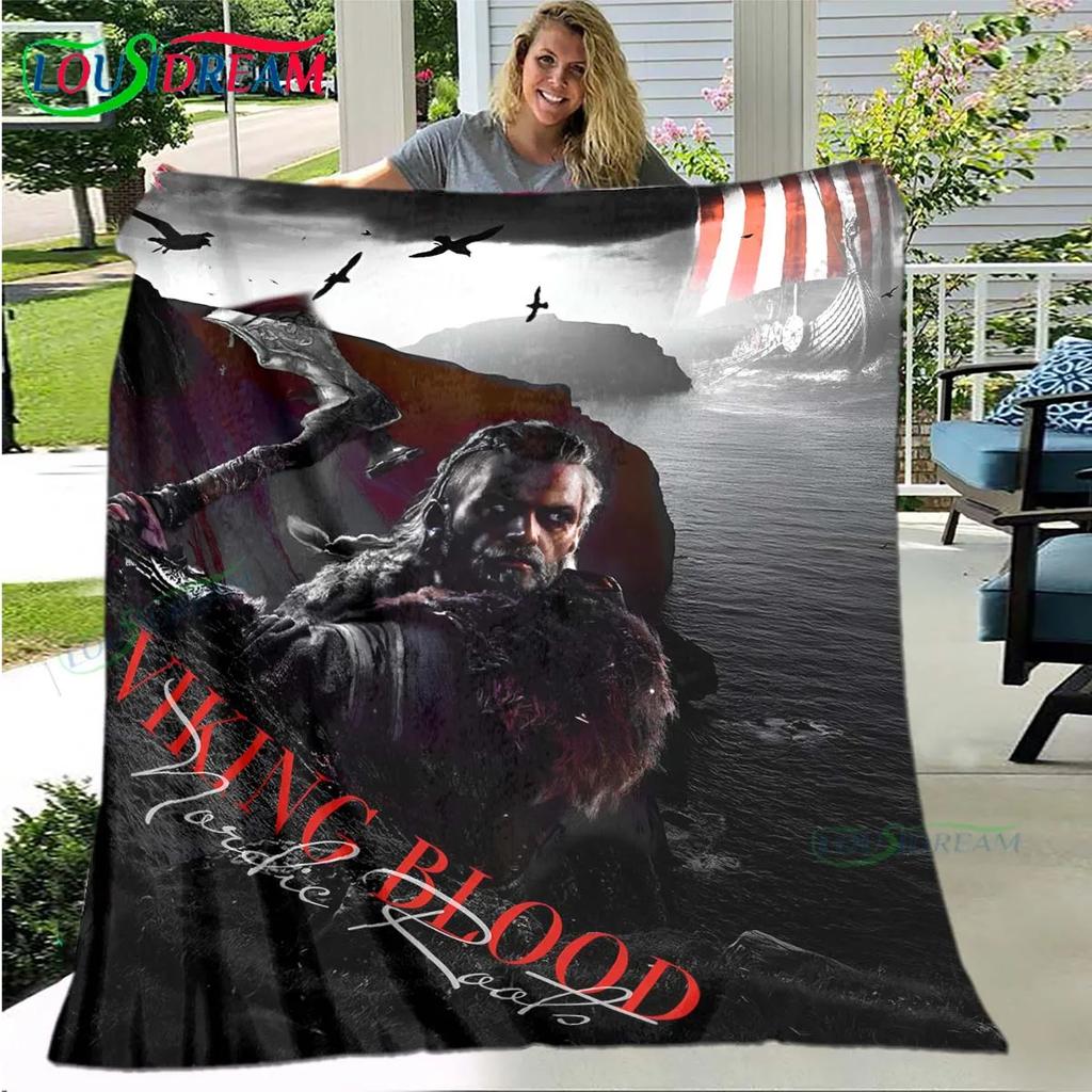Nordic Viking Mythology Soft Blanket Sports Living Room Bedroom Sofa Bed Blanket Birthday Gift Travel Office Lunch Break Blanket