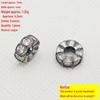 Silver Plated White Copper Water Drop & Star Beads with Round Clasp for DIY Accessories