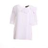 Mojo Ribbon Round Chiffon White Blouse J252xsc022