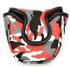Golf Head Cover Putter Cover with Magnet for Mallet Compatible with Odyssey 2 Ball TaylorMade Spider Putter Camouflage Camo (Red)