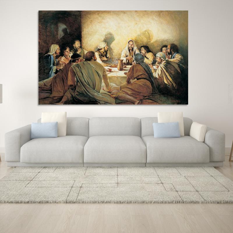 Classical Posters and Prints Wall Art Canvas Painting Jesus in the Last Dinner Decorative Painting for Living Room Home Decor