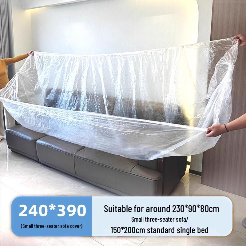 Large Disposable Elastic Dustproof Sofa and Bed Cover - Protective Plastic Film for Furniture and Renovation