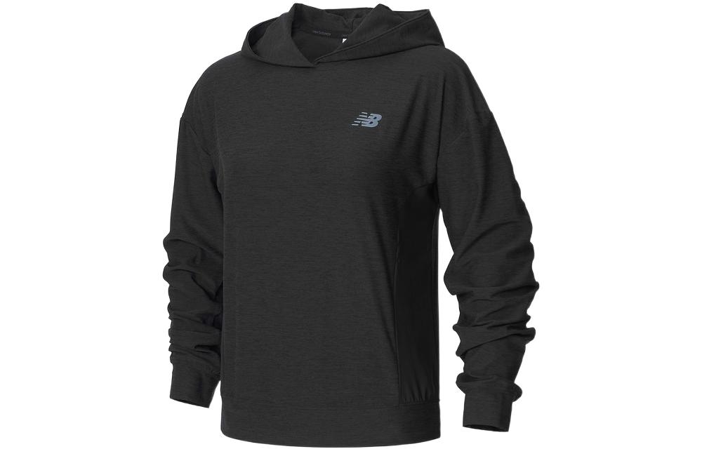 New Balance Sweatshirts Women s Black Hooded Moderate Regular WT21450-BKH S