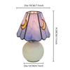 Modern ceramic purple moon stained glass table lamp bedroom simple bedside mushroom lamp, living room study decorative lamp