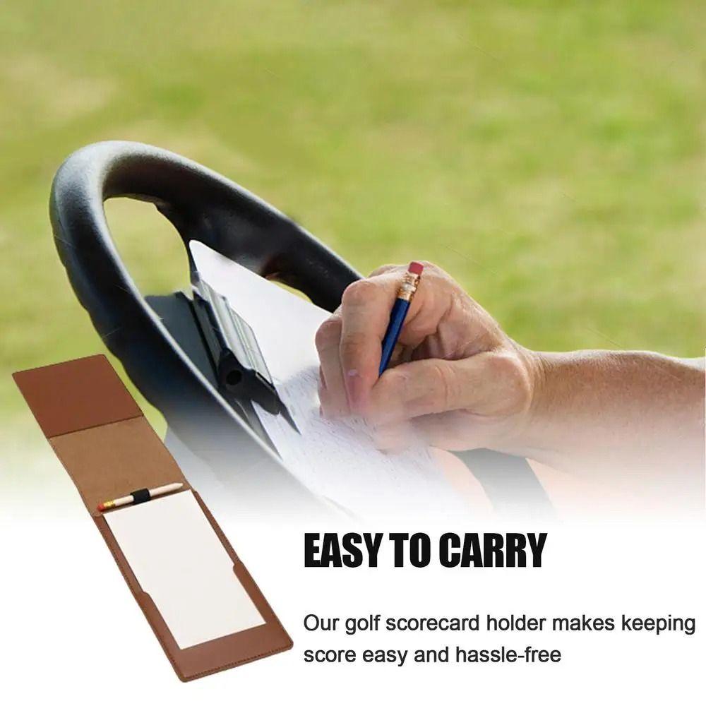 PU Leather Golf Score Book Yardage Book Score Notebook Golf Golf Scorecard Holder Enthusiasts