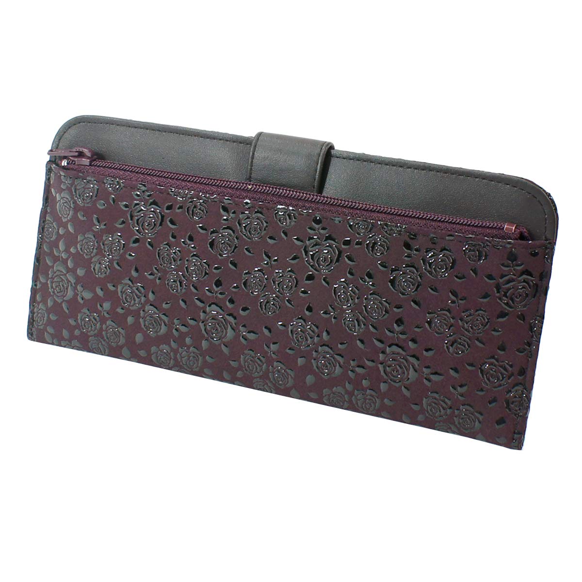 

Inden Long Wallet Bundle L Thin Deerskin Purple x Black Lacquer Rose Petite [Indenya] 2107-06-176