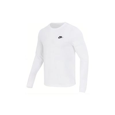 Embroidered Logo Loose-Fit Running Long Sleeve T-Shirt Men Tops White AR5194-100