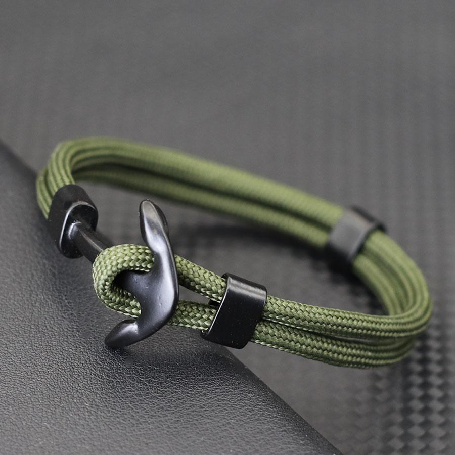 New Anchor Bracelet For Men Outdoor Camping Paracord Braslet Casual String Braclet Nautical Wrap Accessories Pulseria Homme