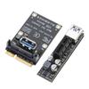 Graphics Cards Connector MINI PCI-E to PCI-E X1 Card Extension Port Adapter Riser Card with 30cm USB 3.0 Cable Durable