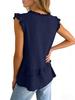 2026 Summer Women's European American Ruffled V-Neck Vest
