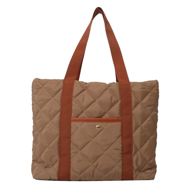 cotton clothes large bag women's rhombus down cotton light tote bag new large-capacity shoulder bag