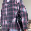 Camicie a Righe e a Quadri Morbide da Donna Stile Retrò Primavera/Autunno 2026 Collo a Revers a Quadri Manica Lunga Tasca Camicetta Casual Semplice Elegante Top Abbigliamento da Ufficio