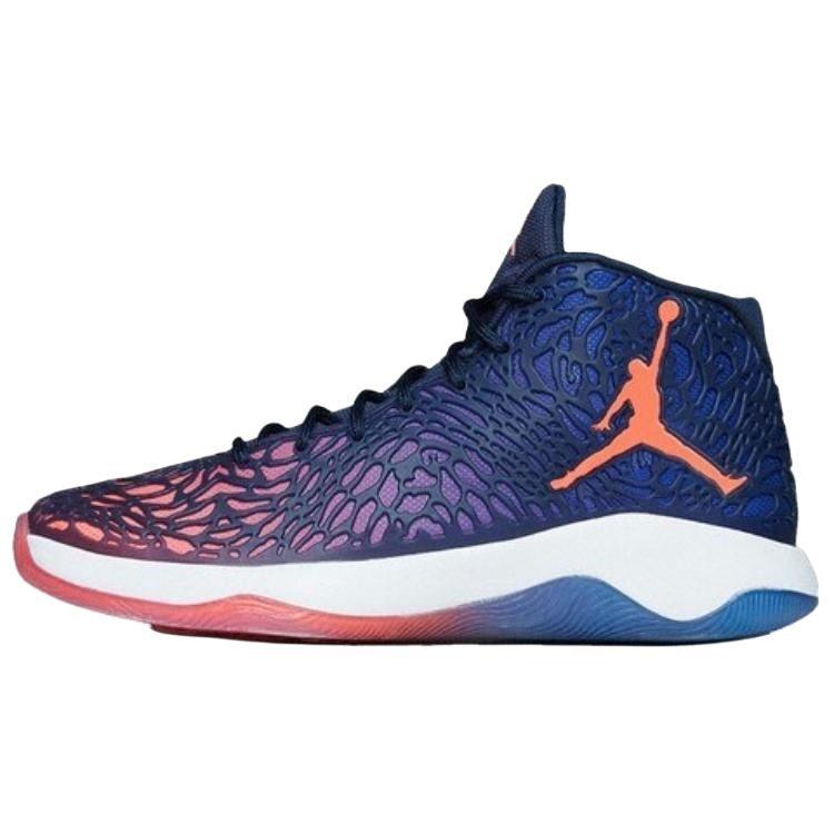 Jordan Ultra Fly Slip Resistant Abrasion Resistant Mid Top Basketball Shoes Men's Blue 834268-406