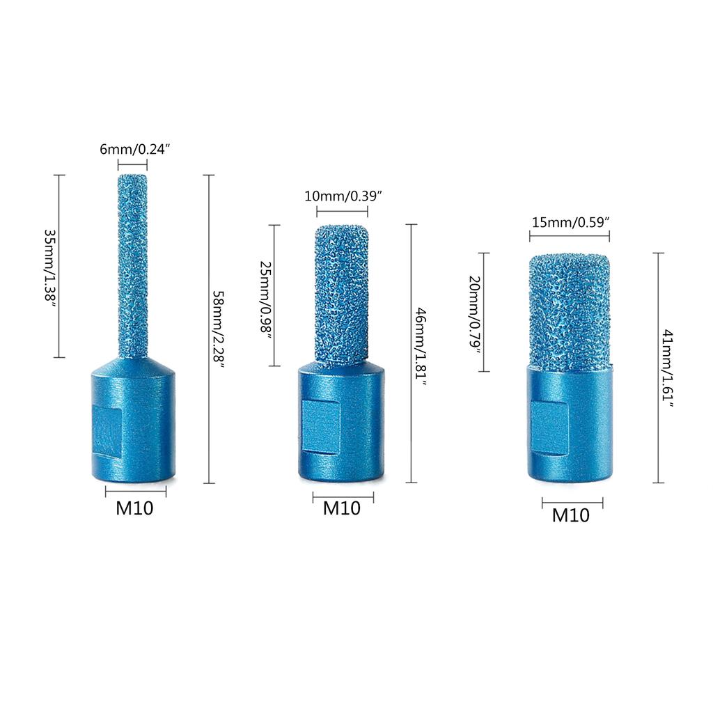 3 Piece Grinding Head Set for 100 Angle Grinders High Quality Materials Rotary Tools Stone Carving Tool Accessories