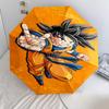 1 PC Automatic Folding Umbrella - Son Goku Pattern Portable Foldable Design With 8 Ribs Christmas Birthday Gifts