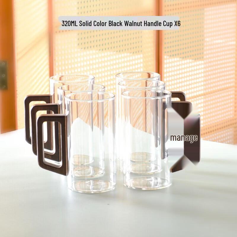ZISIZ Glass Cold Water Pitcher & Drinking Cup Set