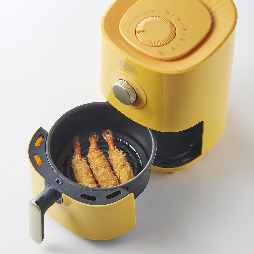 Toffy Air Fryer Mini (1.2L) K-HAF1, Healthy, Oil-Free Frying, Compact, Fully Washable (Panna White)