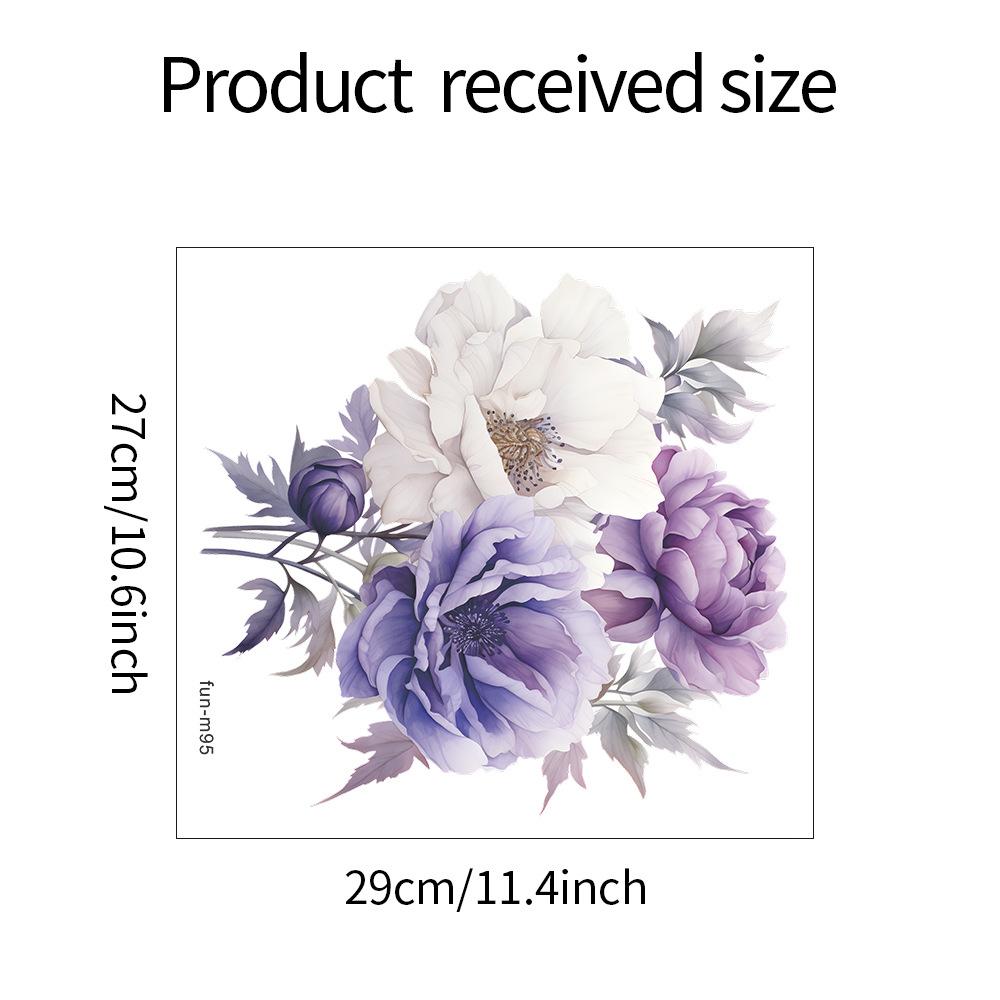 

Fun-m95 Фиолетовый пион ванная комната туалет наклейка на стену 27*29CM/fun-m95
