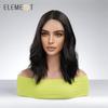 ALAN EATON Lace Front Wigs Synthetic Hair Long Water Wavy Dark Brown Daily Party Wig for Women Transparent Glueless Daily Part