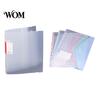 File Pockets 11 Hole Expandable Binder Folders for 2/3/4 Ring Document Pouch, Plastic Envelopes Touch Fastener Bag Pocket with Snap Button &