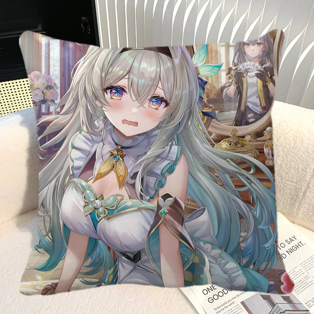 Game Honkai Star Rail Firefly Pillow Case Square Pillow Bedroom Sofa Leisure Comfort Cushion Car Home Decoration