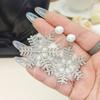 Snowflake Design Xmas Earrings Bowknot Zircon Earrings Fashion Pearl Studs  Women Gift