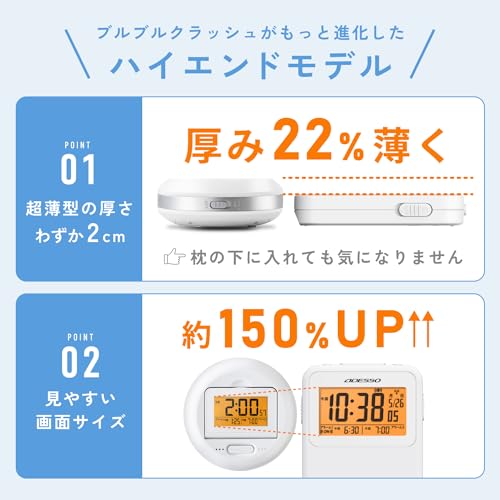 ADESSO Alarm Clock, Vibrating, Radio-Controlled, Powerful, Multi-Function, 2-Way, Square Buzzer, New, Battery-Powered, Wireless, Double Alarm, Backlig