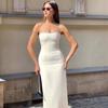 2025 European & American Off-Shoulder Slim Fit Strapless Maxi Dress - Women's Summer Fashion