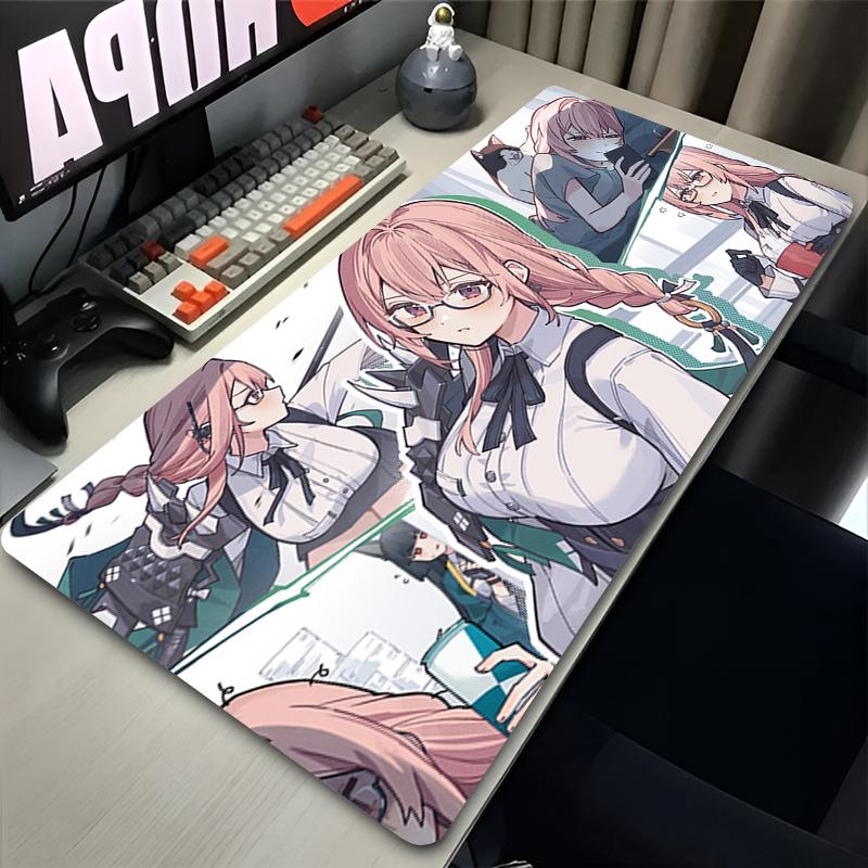 Large Gaming Mouse Pad Zenless Zone Zero Tsukishiro Yanagi kawaii pink Desk Mat Anime E-sports Mousepad Computer Gamer Mausepad