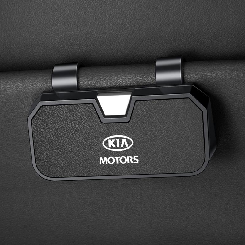 Fashion Car Sunglasses Case Multifunctional Storage Box Goatskin Glasses Case For Kia Rio Sportage Ceed Cerato Sorento K2 K3 K4