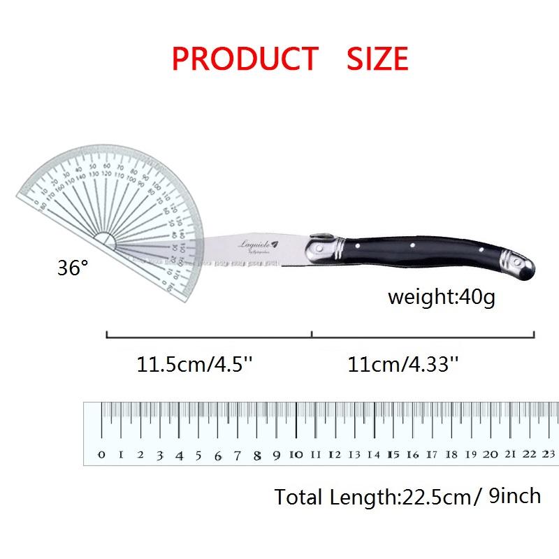 Laguiole Stainless Steel Steak Knives Dinner Knife Black Cutlery Table Knife Dinnerware sets Restaurant Home Bar Flatwatware 9''