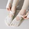 Șosete de yoga cu cinci degete, fără spate, respirabil, bandaj, balet, Pilates, șosete pentru femei, profesionale, silicon, non-alunecare, dans sport, șosete