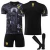 Conjunto de Camiseta Deportiva de Entrenamiento Jesús Negro Brasil 2025-26 con Calcetines para Adolescentes Niños Adultos Kits de Fútbol