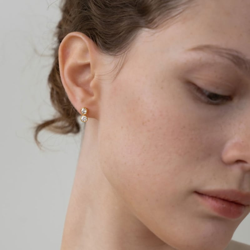 Dawn of Me Duo Cubic Earring