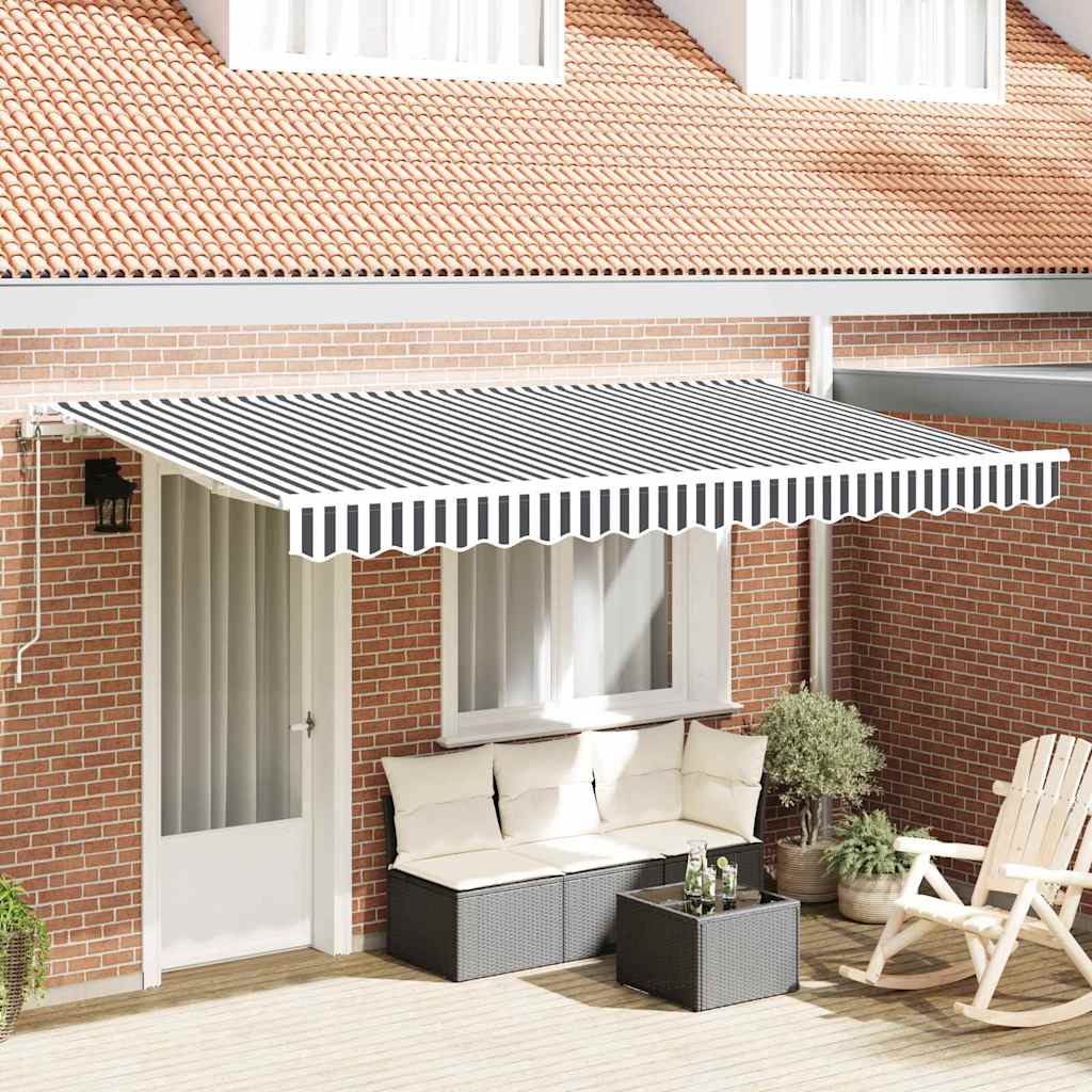 Retractable Awning Anthracite 400 x 200 cm Fabric