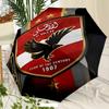 Al Ahly FC Umbrella with Automatic Open/Close & Self-8-Rib Heavy-Duty Umbrella, Compact Travel Umbrella Suitable for Outdoor